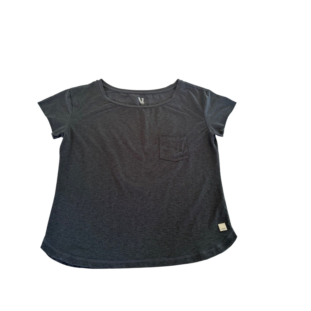 Vuori Women's Lux Performance Pocket Tee Charcoal Heather Est. Size Size M - Picture 2 of 6